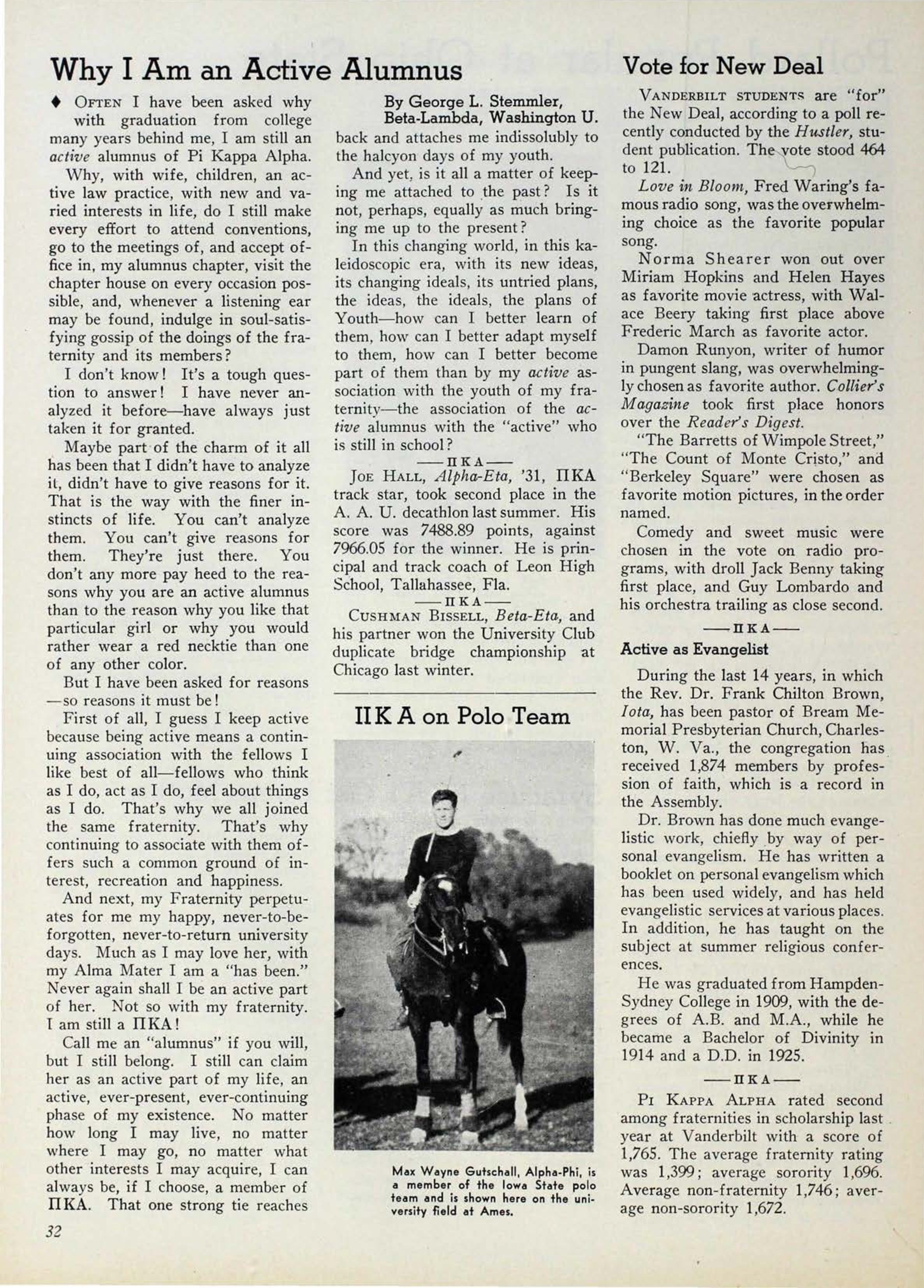 Why I Am an Active Alumnus